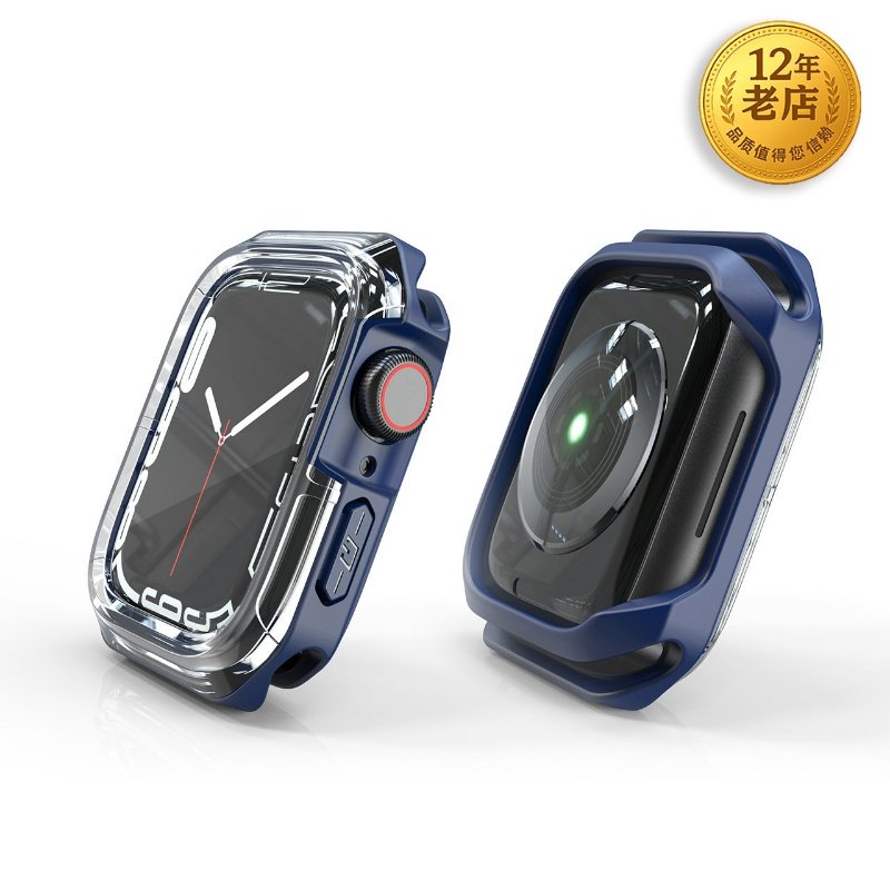 星图适用ultra49 iwatch12567s89代apple watch保护壳双色拼色套潮ins45风个性创新男女40mm高级感碳纤维纹41