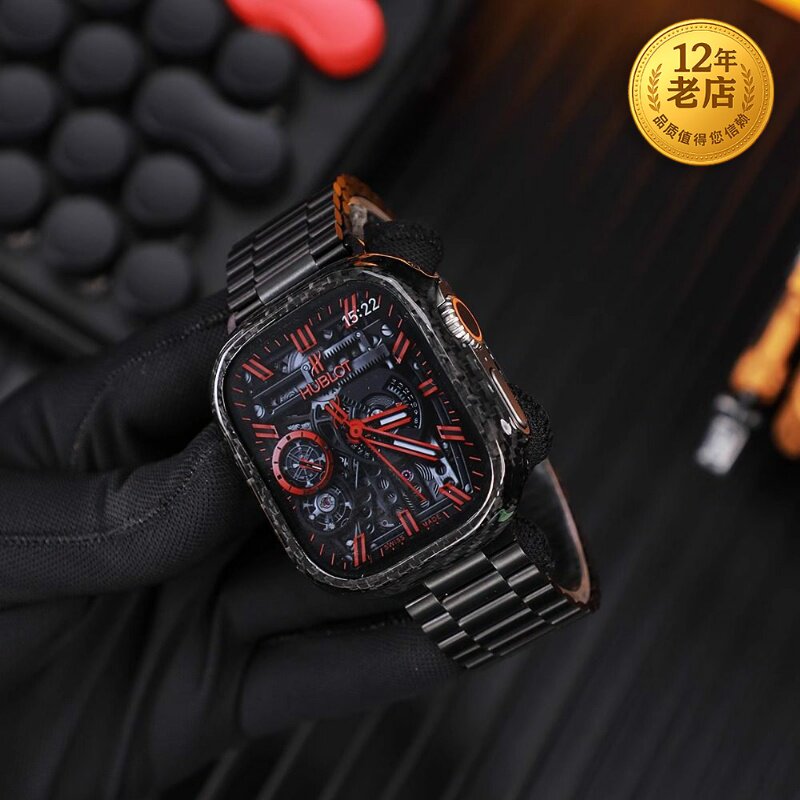 星图iwatch123456789se10s代至薄款不锈钢三株磁力扣回环金属苹果手表带ultra49mm米兰尼斯46个性运动44男女9