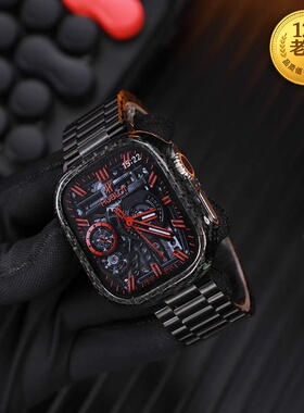 星图iwatch123456789se10s代至薄款不锈钢三株磁力扣回环金属苹果手表带ultra49mm米兰尼斯46个性运动44男女9