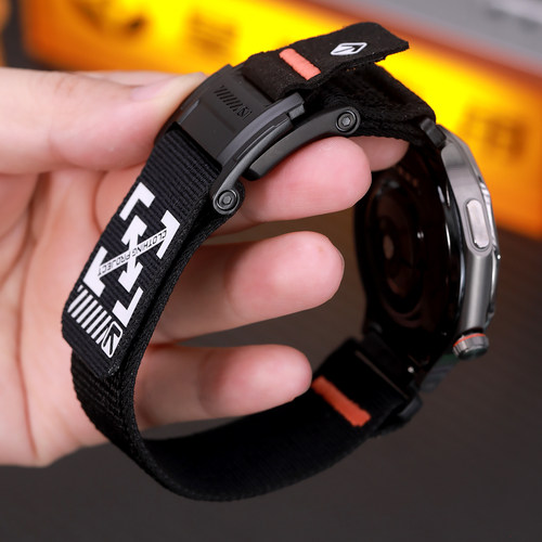 星图oppo watch13456789fit华为pro三星佳明磁力魔术贴尼龙弹力运动快拆手表带健身回环红小米跑步22颂拓d2加