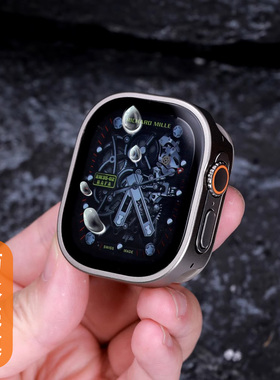 星图iwatch10s3456789se苹果手表铝合金属全包保护壳钢化膜一体边框套屏幕防水防雾气游泳2ultra49mm46免贴11