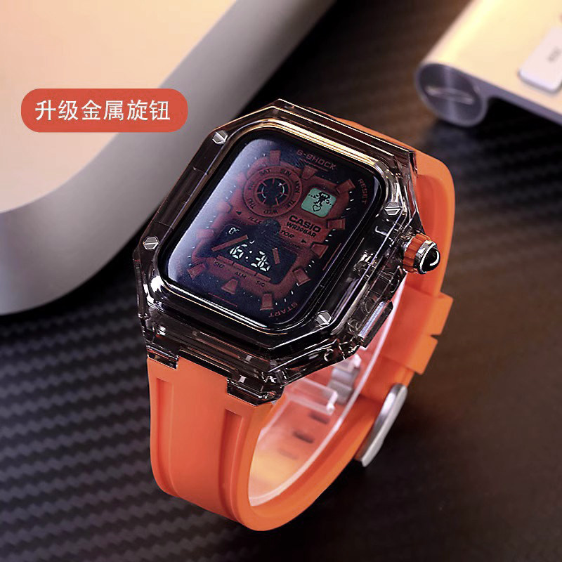 星图改装造AppleWatch234567s89金属ultra壳套se苹果手表带iwatch橡树45mm49冰川ap蝴蝶扣不锈钢爱38透明彼42怎么样,好用不?