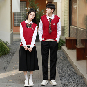 初高中生班服套装红歌大合唱团诗歌朗诵演出服学院风秋冬校服套装