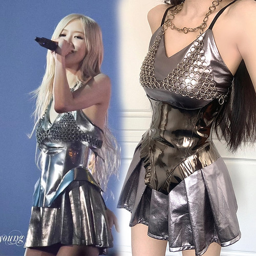 亮面科技朴彩英rose同款女团kpop