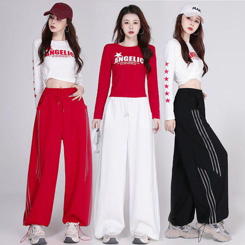 辣妹跳舞jazz爵士舞服装新款女团秋冬练功舞蹈服hiphop街舞演出服