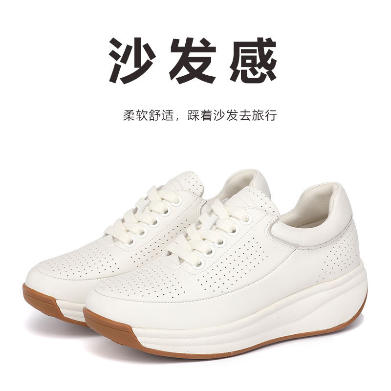 妈妈鞋舒适软底羊皮头层牛皮皮鞋