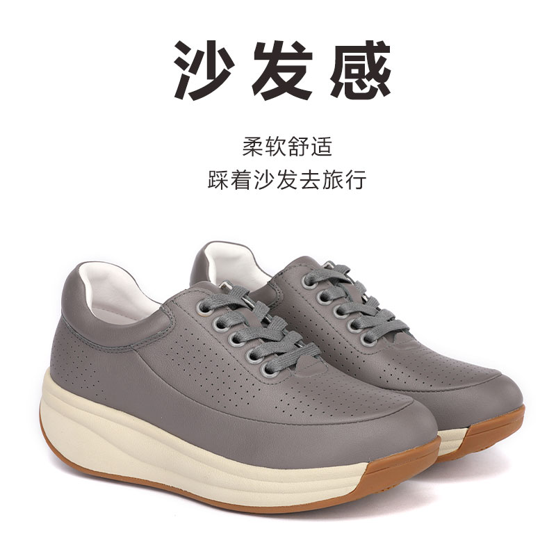 软底舒适女鞋羊皮中老年妈妈鞋