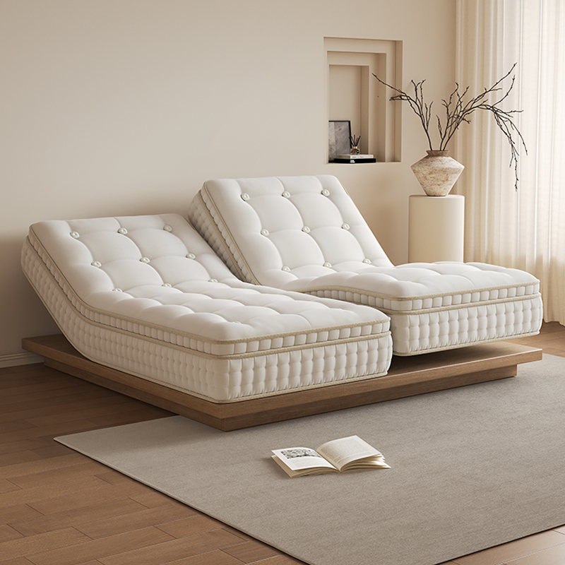 手工马尾毛电动智能床垫多功能可升降床零重力席梦思床垫源头工厂