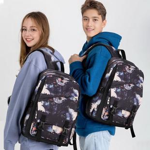 书包男双肩包开学初中生高中生ins小众女美式上学小学生男生背包