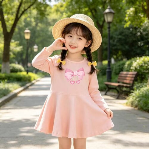 童装长袖连衣裙儿童裙子春秋女童新款连衣裙洋气宝宝学院秋装公主