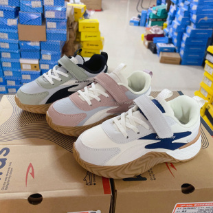 清仓特价德尔惠童鞋男女儿童春秋新款皮面防水休闲跑步运动鞋防滑