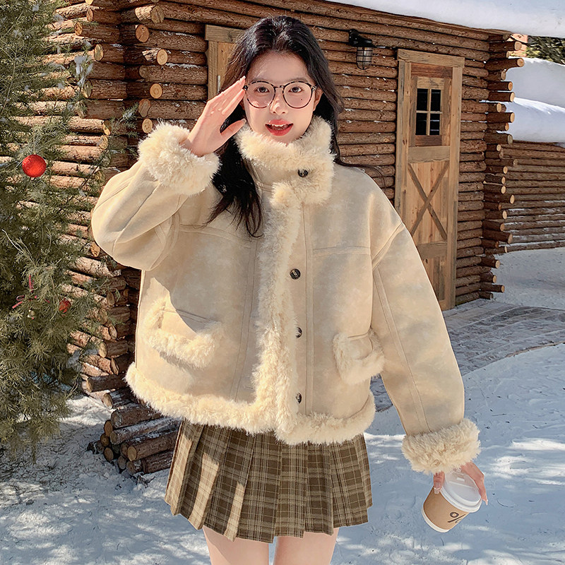 【大货】主推2D033-Y907-P195-K278麂皮绒两面穿羊羔毛，女装棉衣/棉服，2D033