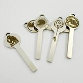 适用于春风CLC250 CLC450摩托车钥匙胚纯金属白铜