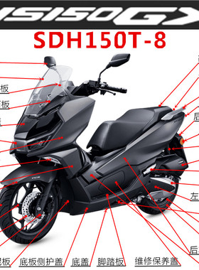 适用于新大洲本田NS150GX摩托车SDH150T-8A塑料件外壳反光镜大灯