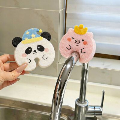 厨房洗碗海绵木浆棉洗碗布洗锅神器擦碗刷碗抹布可爱百洁布海绵擦