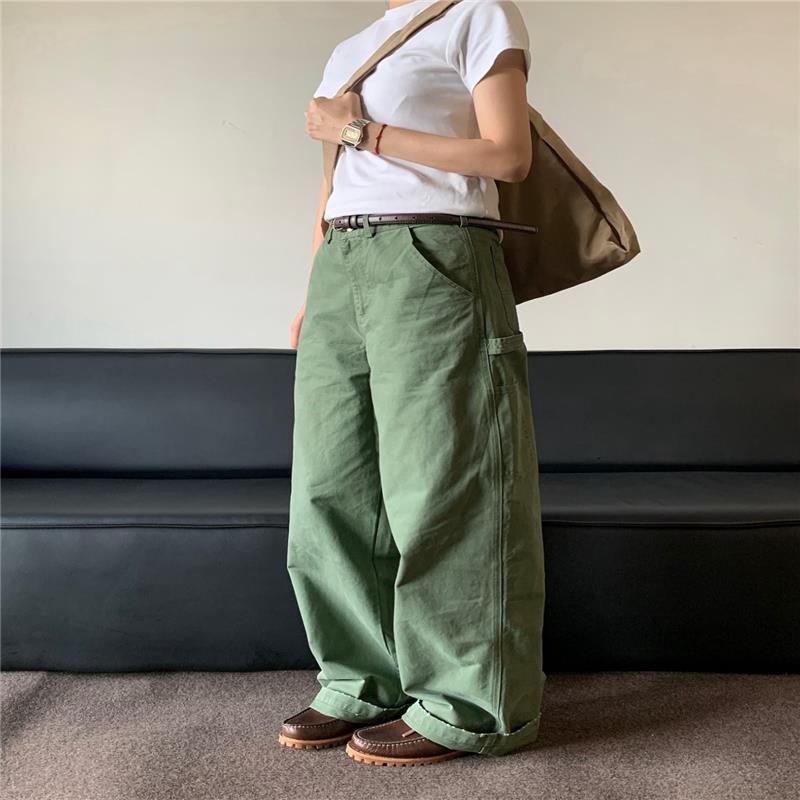 2024新款美式复古直筒工装裤男女宽松休闲百搭cleanfit长裤潮