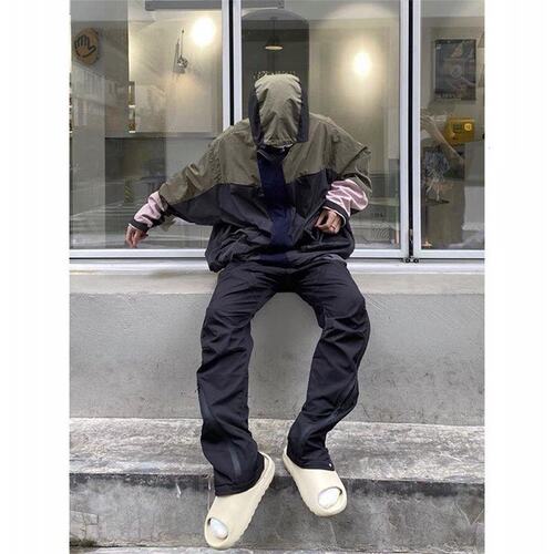 机能工装裤男尼龙压胶拉链