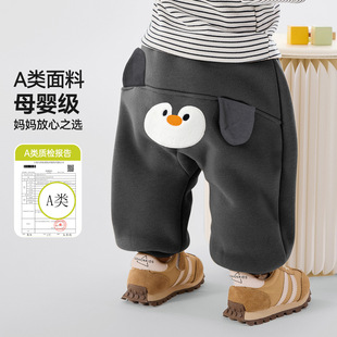 嘟嘟家宝宝屁屁裤春季新款男宝双面绒裤子婴儿pp裤春款女童童装潮