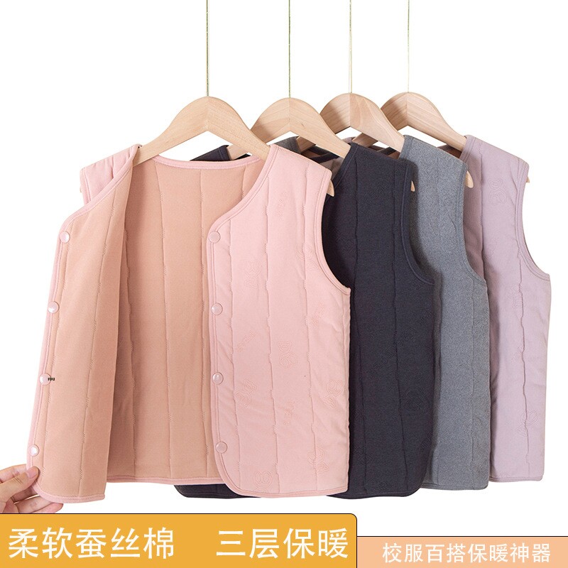 。儿童冬季校服内胆马甲小学生内搭神器衣中学生男童袄女孩内