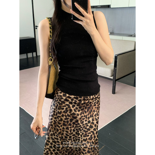 UVPU 多色无袖针织上衣女夏款无袖高质感气质女人味显瘦上衣