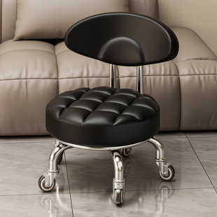 美甲美缝凳小板凳凳子万向轮小凳子家用滑轮矮凳椅子儿童学步矮凳