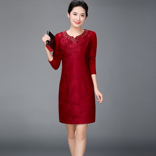 妈妈婚宴装平时可穿礼服春秋