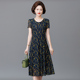 中年妈妈洋气连衣裙气质夏新款 高端品牌高级感台湾纱碎花高档裙子