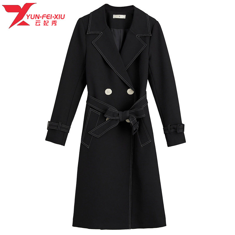 胖MM时尚遮肉大码女装韩版宽松百搭2020秋季新款中长风衣潮款外套