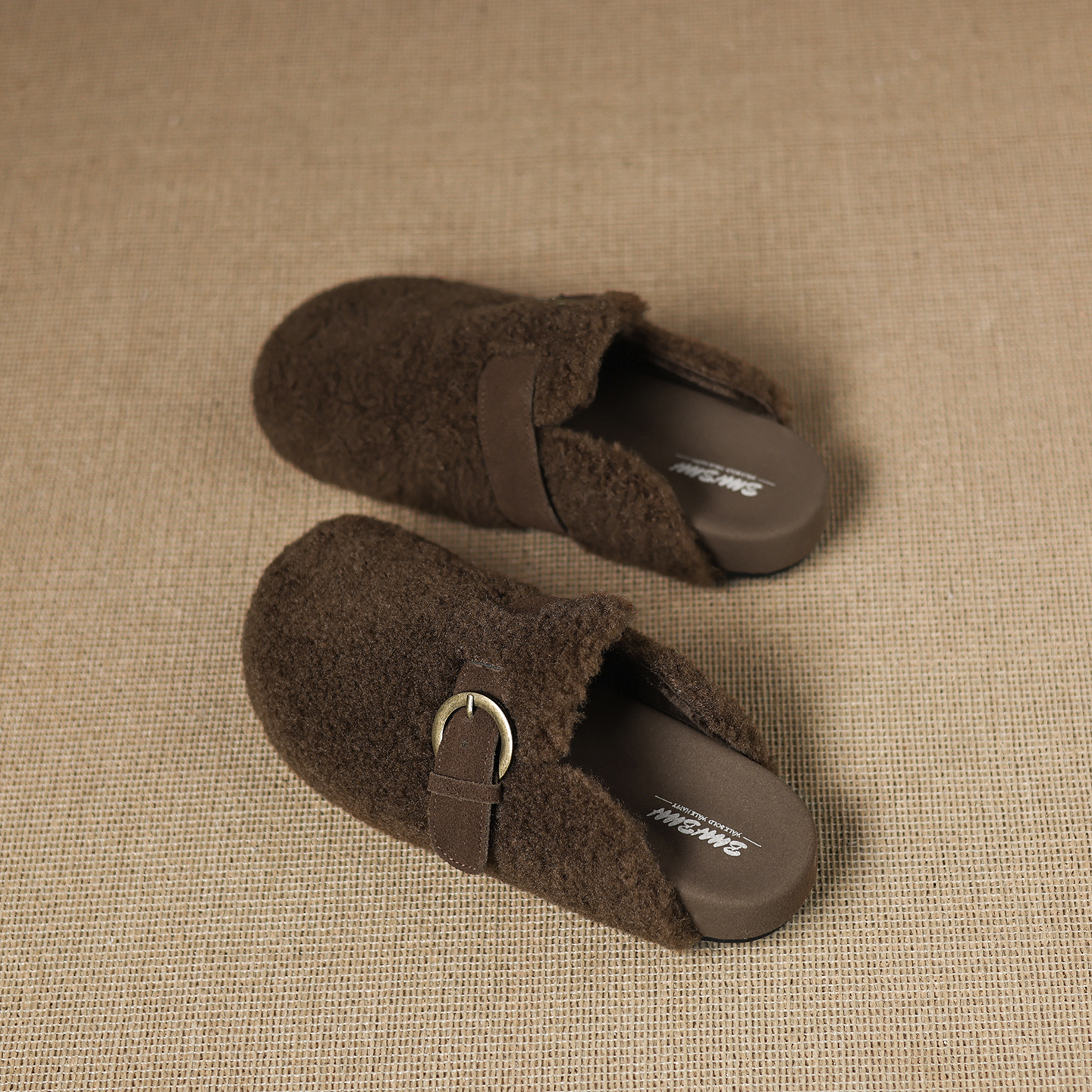 巨好看内增勃肯拖鞋冬外穿毛毛鞋