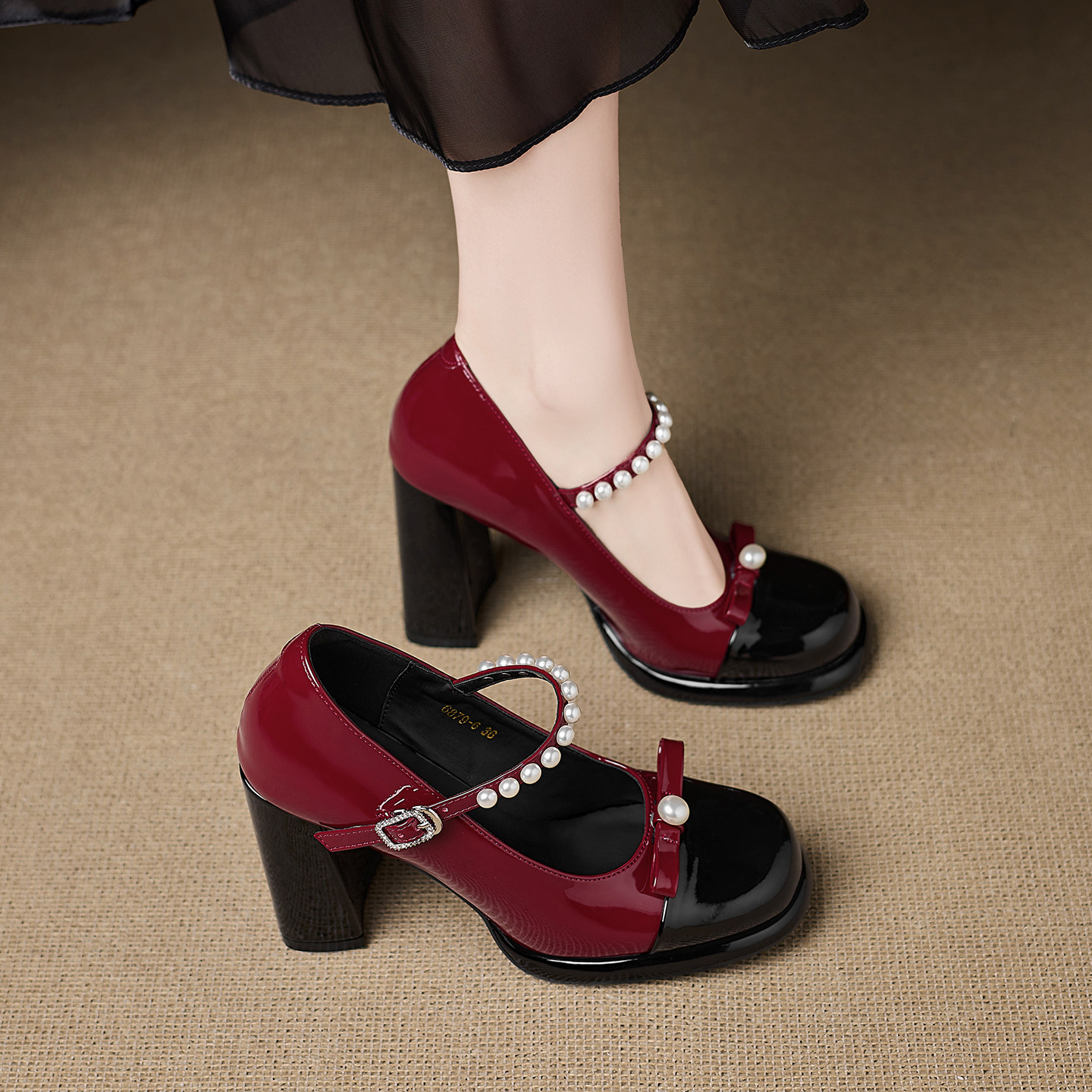 超高跟防水台复古鞋子女春款2026新款玛丽珍粗跟绝美单鞋女不累脚