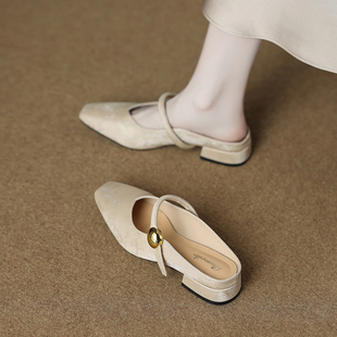 包头拖鞋女夏外穿2026新款绝美不累脚半拖高级感一脚蹬配裙子凉拖