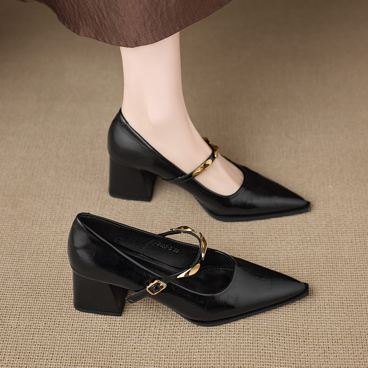 巨好看复古玛丽珍高跟鞋女2026新款春款尖头浅口绝美单鞋女不累脚