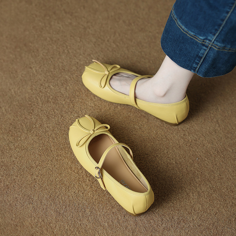 玛丽珍女鞋新款2026春款时尚气质夏日不累脚单鞋女芭蕾舞鞋配裙子