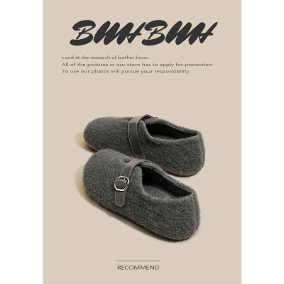 巨好看勃肯鞋女冬2025新款毛毛鞋