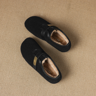 巨好看勃肯鞋女冬加绒毛毛鞋2025新款爆款内增高单鞋女平底不累脚