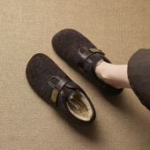 软底勃肯鞋 巨好看博肯鞋 平底单鞋 女毛毛鞋 女秋冬外穿2025新款 爆款