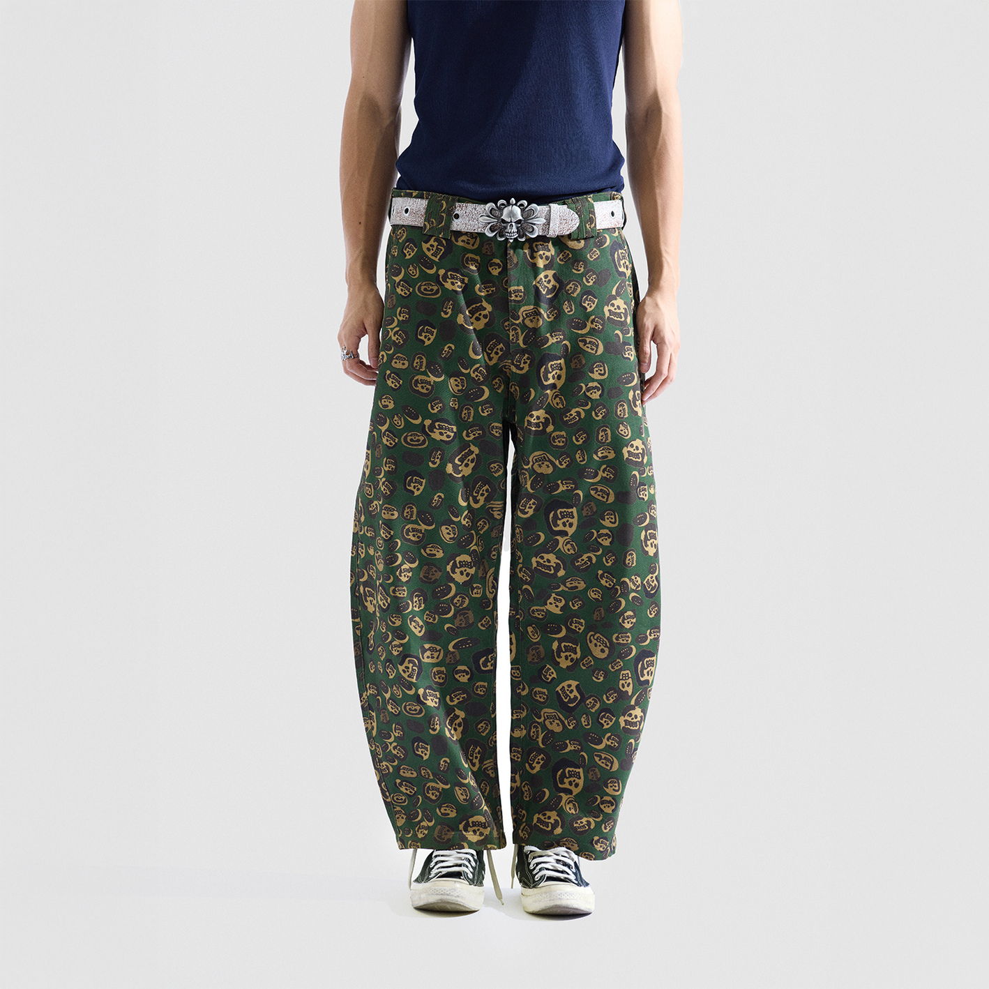 UnDeR20 × 独眼矮子 豹纹骷髅长裤