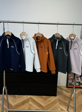 25冬季新款防风面料立领半拉链儿童卫衣男童女童休闲上衣6537