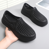 凉鞋 男夏季 外穿防臭软底厚底开车海边沙滩eva拖鞋 品牌洞洞鞋 男士