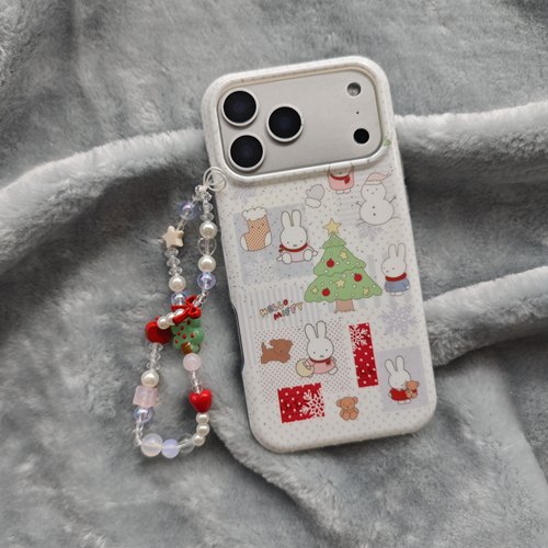 可爱波点米菲兔小熊圣诞树手机壳