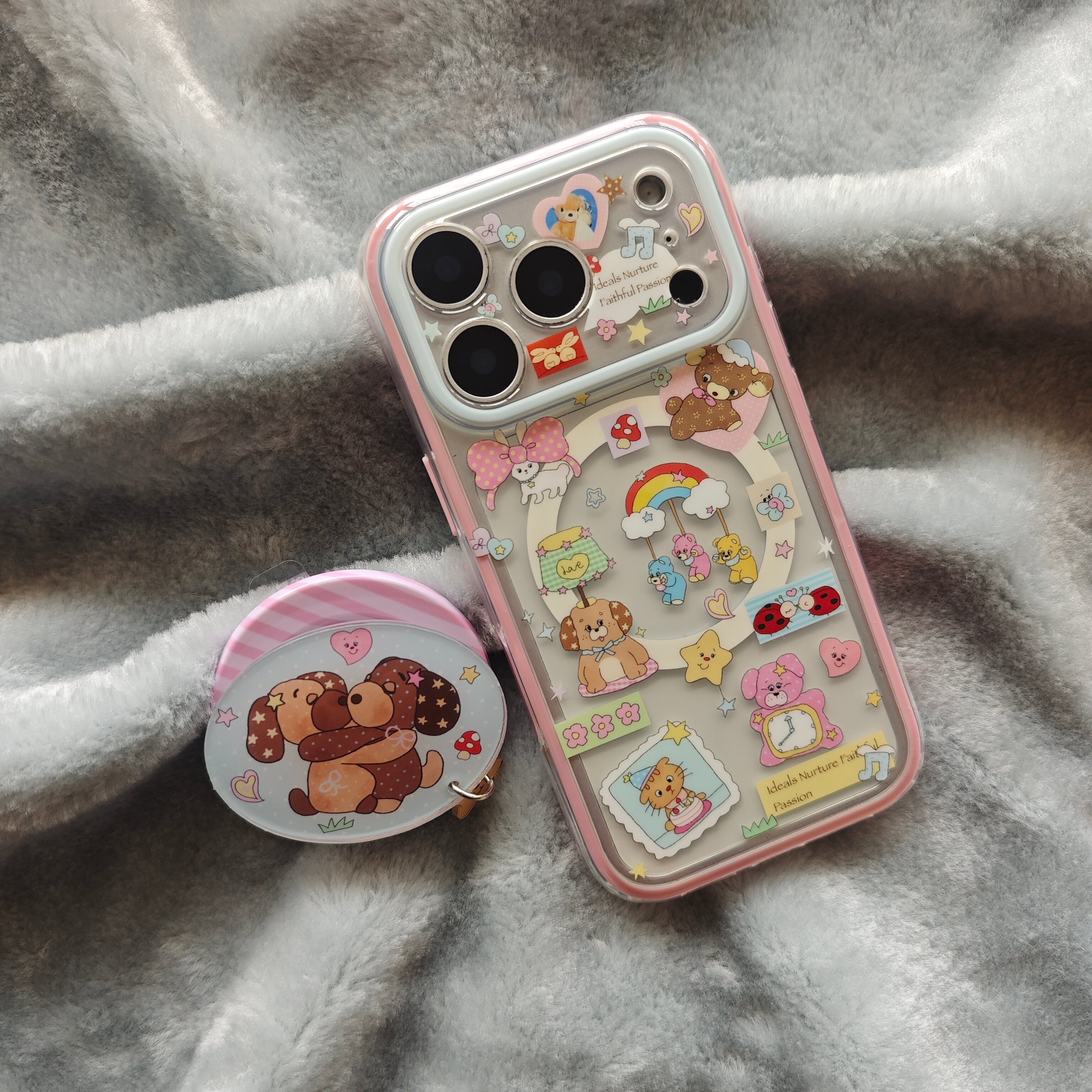 二合一粉边IMD磁吸卡通可爱涂鸦小玩偶小狗插画手机壳适用iphone17promax个性防摔苹果16亮面15女生14支架13,3C数码配件,手机保护套/壳,淘宝优惠券,粉丝福利购,淘宝优惠卷