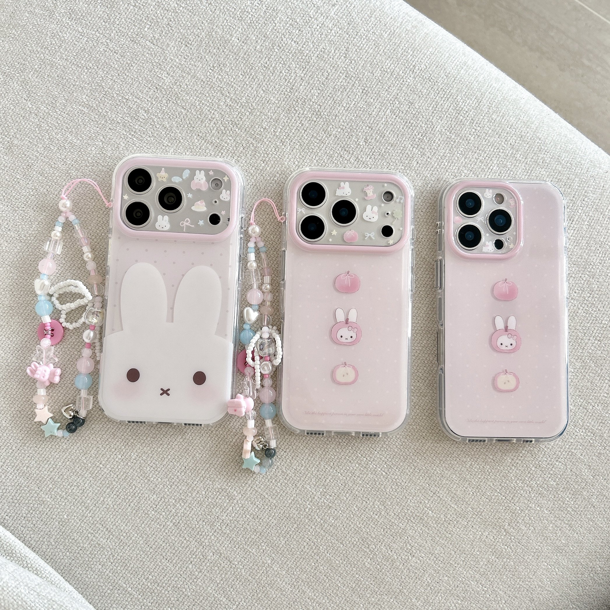 圆弧气囊IMD卡通可爱粉色波点苹果米菲兔手机壳适用iphone17promax全包防摔苹果16亮面15少女心趣味创意手链,3C数码配件,手机保护套/壳,淘宝优惠券,粉丝福利购,淘宝优惠卷