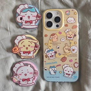 IMD磁吸日系厨师chiikawa小八吉伊17手机壳适用iphone16promax大孔防摔苹果15创意支架14亮面13新情侣可爱女