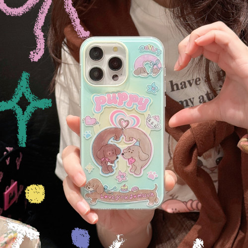 苹果双层imd磁吸情侣手机壳