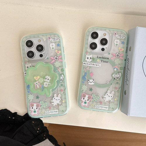 苹果二合一棉花糖猫咪手机壳