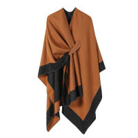 shawl cloak: Travel double-sided cloak for men and women, warm air-conditioned room shawl, solid color, large shawl for going out and shopping thumbnail 7