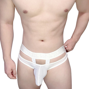 欧码 性感透气激凸多功能提型内双丁裤 锦纶网孔镂空三角裤 外贸男士
