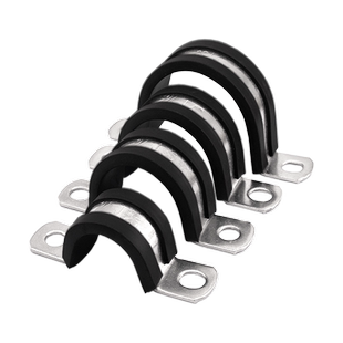 304不锈钢加厚胶条骑马卡管卡管夹管扣喉箍水管U型管抱箍钢管卡扣