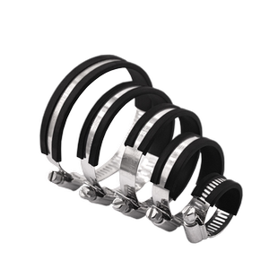 源生304不锈钢胶条美式喉箍抱箍卡箍 水管夹固定夹卡扣快速接头