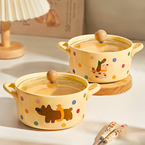 可爱双耳泡面碗高颜值方便面碗